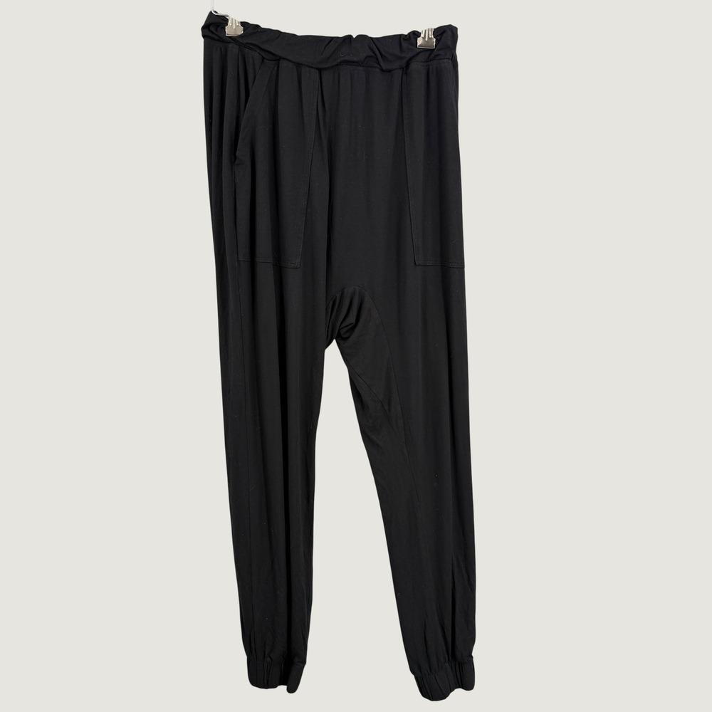 Lunya Lounge Jogger Pants Black Modal Spandex Pockets Size Small Pull On